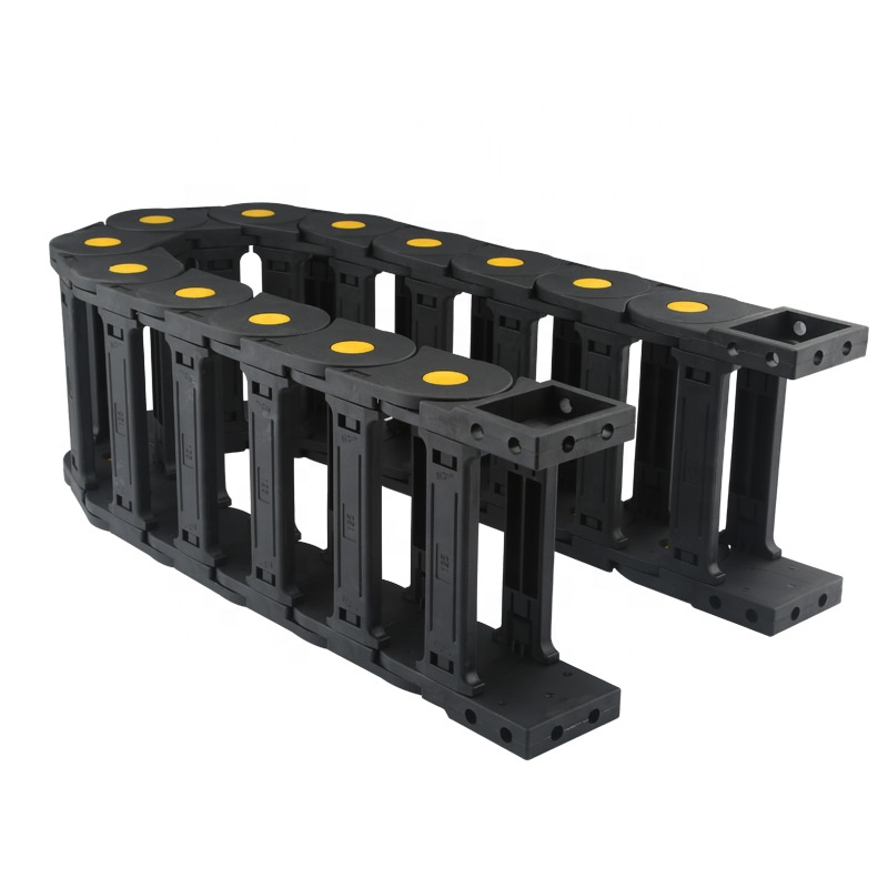 25 35 45 Cnc машина нейлоновый открытый мост гибкий пластиковый носитель для проводов пластиковая цепь для сопротивления энергии Пластиковый кабель буксирная Линия Танк цепь