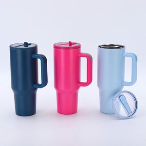 Gobelet isotherme K111 en acier inoxydable de 40 oz avec poignée, anti-déversement, personnalisable, maintien thermique 12-24h, pour voyage - Product Image 1
