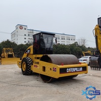 Compacteur à rouleaux d'occasion Caterpillar CS-683E certifié CE EPA, compacteur vibratoire à un seul tambour, machine de compactage routier, moteur principal