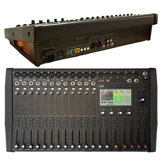 Factory Price Professional 12 Channel Sound Studio Mixer De Audio Profecional Conference Dj Controller Audio Mixing Console