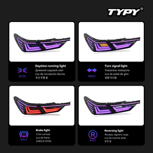 ชุดไฟท้ายรถยนต์ TYPY สำหรับ Camry รุ่นปี 2018-2022 รุ่นที่ 8  ดัดแปลงให้มีไฟท้าย LED แบบเต็มความกว้างสไตล์ Lexus - Product Image 4