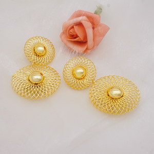 เครื่องประดับ <span class=keywords><strong>Z666</strong></span> gdjwri ต่างหูทองเหลืองชุบทอง14K สไตล์บราซิลเลียนแอฟริกัน - Product Image 3