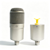 Corps de microphone en métal argenté M147, coque de microphone à tube vintage pour les passionnés d'audio, pièces de rechange pour la réparation de microphones de studio DIY