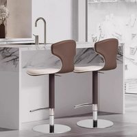 Tabouret de bar minimaliste nordique, chaise de comptoir pivotante réglable, chaise haute de bar de luxe en acier inoxydable