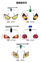 Yeux clignotants LED panneau affichage LED yeux d'ange écran clignotant APP Programmable LED affichage des yeux pour voiture sac à dos écran LED