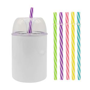 Mug de voyage moderne Superfit en acier inoxydable à isolation sous vide, double couvercle, paille, vierge pour sublimation, cadeau - Product Image 6