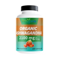 Poudre et Extrait de Racine d'Ashwagandha 2100mg à Marque Blanche OEM avec Poivre Noir pour le Bien-être Adaptogène et le Soutien de l'Équilibre du Stress