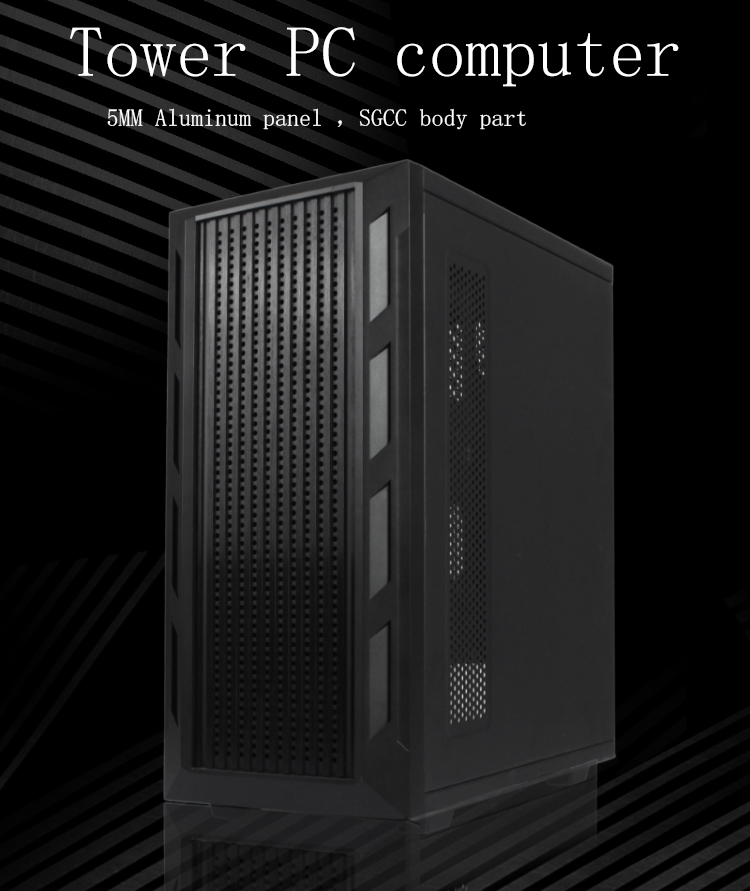 Black new Design OEM High Flow Performance tower computer PC Computer
