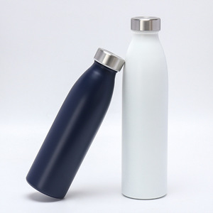 Stainless Steel <b>Thermos</b> <b>Bottle</b> Double Walled Insulated For Camping Outdoor Use Dark Blue 500Ml - Product Image 3