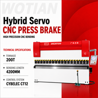 Presse plieuse CNC programmable WE67K 200T4200MM avec synchronisation stable et arrière-patin précis