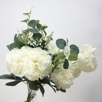 Bunga Mawar Putih Buatan K-0584, Bunga Hydrangea Tunggal Buatan untuk Dekorasi Rumah dan Pernikahan