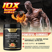 OEM/ODM Gommes de créatine monohydrate 5000 mg pour un soutien énergétique avant l'entraînement pour les sportifs adultes, sans sucre, créatine monohydrate