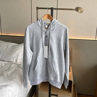 Ensemble de survêtement unisexe en coton 100% avec sweat à capuche zippé tricoté uni et pantalon de survêtement large, idéal pour l'activewear (OEM/ODM)