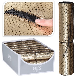 Gold <b>Sequin</b> Decorative <b>Fabric</b> Roll 12x36 Inches Shimmering Party Craft Material - Product Image 2