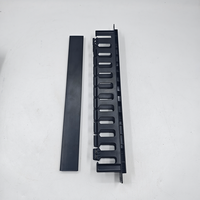 Panneau de gestion de câbles ABS 1U 2U 19 pouces, organisateur de câbles horizontal pour armoire réseau, gestion de câbles en plastique 1U de qualité supérieure