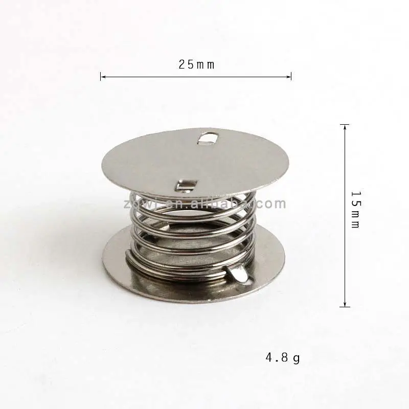 25*15mm Stainless Steel Damping Accessories Toy Accessory Double-Sided Swing Spring with Base for DIY Crafts Rocking Car Doll