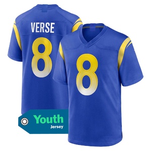 Jersey Juvenil de Alta Calidad de Los Ángeles 12 Puka Nacua 17 <span class=keywords><strong>Davante</strong></span> <span class=keywords><strong>Adams</strong></span> 9 Stafford 8 #   Camisetas de Fútbol Americano con Logotipo - Product Image 5