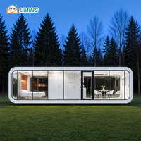 Capsule spatiale modulaire moderne Apple Cabin, maison préfabriquée portable pour bureau de jardin, café, salle de réception