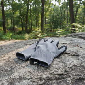 15 Gauge Guaranteed Quality Wholesale Long Lasting <strong>Gloves</strong> Customized Logo Safety Nitrile Foam Dotted Comfort <strong>Grip</strong> Work <strong>Gloves</strong> - Product Image 3