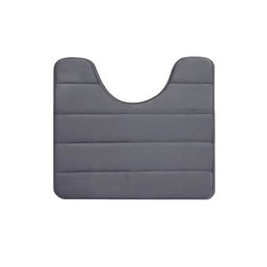 Tapis de salle de bain de luxe moderne en forme de U, en polaire corail, antidérapant, doux, super absorbant, séchage rapide, lavable, extra absorbant - Product Image 2