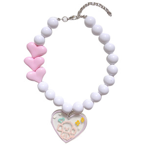 New Cute Handmade Love Adjustable <b>Pet</b> Necklace Cat <b>Collar</b> <b>Pet</b> Supplies for Dogs and Cats - Product Image 2