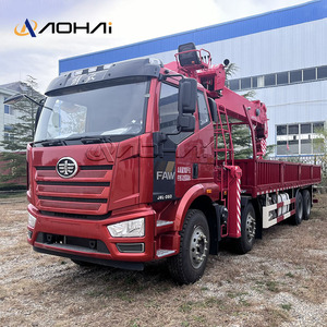 FAW 15 Tonnen Montierter Knickarmkran-LKW 8x4 mit Hydraulischem Geradem/Faltbarem Arm, Kernkomponenten: Motor, Pumpe, Motor - Product Image 1