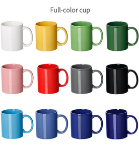 350毫升11/12盎司厂家批发高品质全彩色釉面陶瓷咖啡杯升华空白马克杯 - Product Image 2