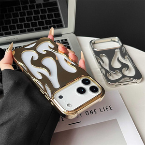 <strong>Hollowed</strong> <strong>Out</strong> Fire Flame Electroplate TPU Mobile Phone <strong>Case</strong> for iPhone 17 Pro Max 17 Air 16 15 14 13 12 11 Protective Cover - Product Image 4