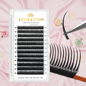 Pestañas CoMango Super Suaves con Aspecto Húmedo, Estilo <span class=keywords><strong>Manga</strong></span>, 0.07mm, Curvatura C/D/L, Extensiones de Pestañas Pre-fabricadas en Racimo para Cosplay de Anime - Product Image 1