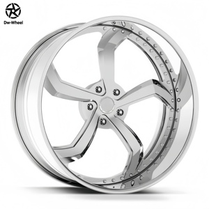 Rines de Aleación Forjados DW Deep Dish de 24 y 26 Pulgadas con Borde Profundo en Cromo Pulido para Chevrolet Impala Donk y Buick Roadmaster Donk - Product Image 1