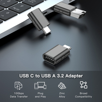 Adaptateur OTG mâle vers USB 3.0 femelle, convertisseur d'alimentation USB C vers A pour ordinateur portable et téléphone portable