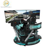 Simulateur de conduite à trois écrans, machine de jeu de course six axes sans lunettes, disponible en différentes spécifications