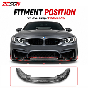 Alerón Delantero de Fibra de Carbono Estilo RZ para <span class=keywords><strong>BMW</strong></span> <span class=keywords><strong>M3</strong></span> M4 F80 F82 2014-2018 - Product Image 5