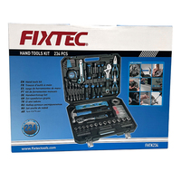 FIXTEC Ensemble d'outils à main robustes 234 pièces, kit d'outils multifonction pour la réparation automobile et domestique, boîte de rangement