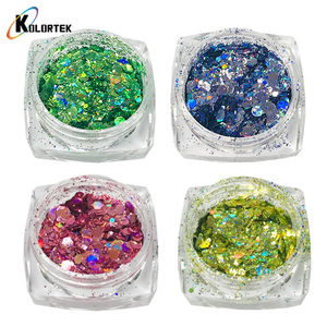 Formas brillantes, escamas más gruesas, cosmético, mezcla <span class=keywords><strong>de</strong></span> purpurina gruesa, purpurina antipolvo, venta al por mayor - Product Image 5