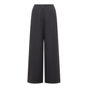 Pantalon long décontracté pour femme, couleur noire, fermeture éclair, 100 % coton, service OEM - Grande Vente - Product Image 1