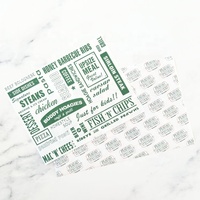 Papier d'emballage résistant à l'huile pour Hamburger, 50 pièces, emballage de mouchoirs, bon marché