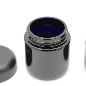 Dark Violet Glass <strong>Bottles</strong> Cosmetic Lotion Cream <strong>Bottles</strong> 500ml Apothecary Jar <strong>Optical</strong> Violet Matt Black Uv Glass Jar - Product Image 5