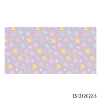 Nappe de Pâques jetable avec des motifs de poussins et d'œufs, parfaite pour les dîners familiaux de Pâques et les décorations de fête