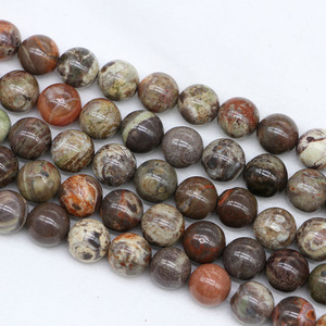 Cuentas sueltas de ágata natural St. Kunkka, redondas de 8 mm, para la fabricación de pulseras, cuentas de piedra verde, venta al por mayor - Product Image 2