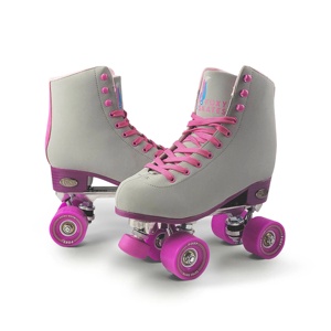 Patins à roulettes doubles haut de gamme pour femmes, en cuir de vachette/PU, avec cadre en alliage d'aluminium, 4 roues, légers, pour la location, chaussures de patinage en cuir - Product Image 3