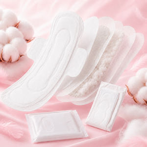 Serviettes hygiéniques <span class=keywords><strong>post</strong></span>-<span class=keywords><strong>partum</strong></span> OEM 280 mm pour femmes, en coton doux, pour la nuit - Product Image 2