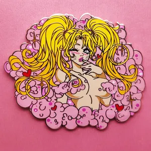 Factory price custom anime pins badge pearl swirls hard enamel pins