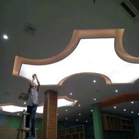 Plafond suspendu en tissu extensible, design de plafond faux en plastique créatif 2025