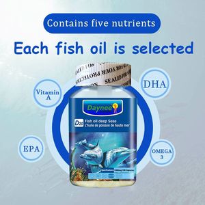 Integratore sanitario Daynee olio di pesce Deep Seas Softgel Capsule Omega 3 olio di pesce Gel morbido per DHA EPA salute del cervello - Product Image 4