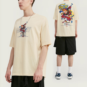 2025 Phổ Biến Mùa Hè Ngắn Tay Áo Mans T Áo Sơ Mi Phong Cách Thả Vai Quá Khổ Phim Hoạt Hình Bông T-Shirt Tùy Chỉnh In Ấn - Product Image 2