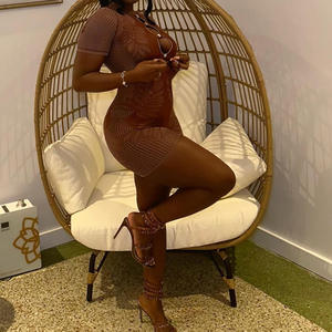 2024 Sexy femmes body voir à travers creux tricot coupe ajustée combishorts Sexy maille moulante barboteuses femmes combinaisons Sexy - Product Image 5