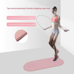 Tapis <span class=keywords><strong>de</strong></span> saut à la corde Pro Cardio en TPE haute densité pour entraînements en intérieur, tapis d'exercice absorbant les chocs, silencieux, pour la maison, la gym, le fitness et le yoga - Product Image 5