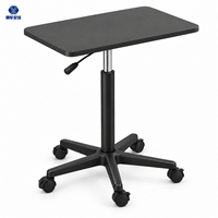 Table basse mobile et réglable, pivotante à 360°, hauteur de comptoir, base à cinq griffes, mobile pour table d'appoint, salle à manger, cuisine, bureau