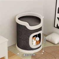 Arbre à chat cylindrique multi-niveaux avec griffoir en corde de sisal, maisonnette, grotte et lit pour chat d'intérieur, mobilier pour animaux de compagnie, en gros